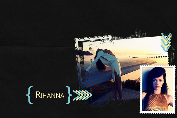 Rihanna se diverte e arqueia as costas