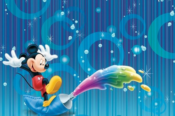 Disney Mickie mouse su un tubo di vernice