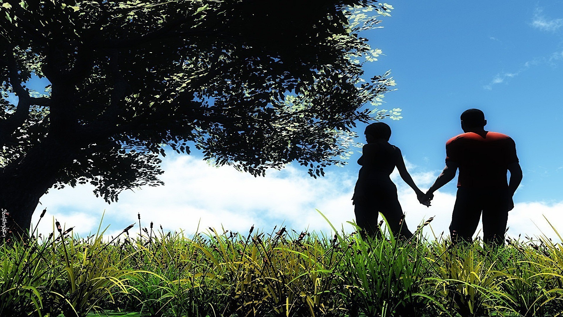 liebe und romantik landschaft silhouette dämmerung sonnenuntergang baum zwei natur mann hintergrundbeleuchtung im freien paar gras sonne himmel blatt bebautes land