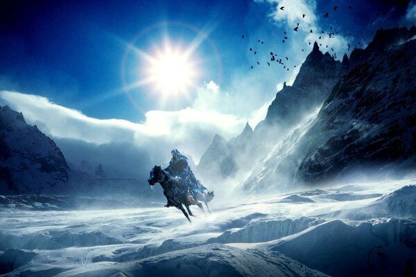 رحلة محارب وحيد عبر الجبال والثلوج