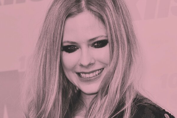 Avril Lavigne looks into the frame