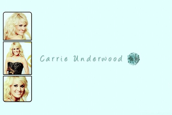 A cantora Carrie Underwood colagem de retratos