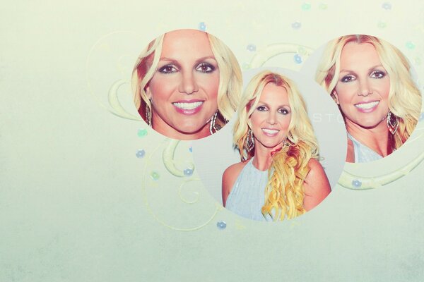 Collage avec joyeux Britney Spears