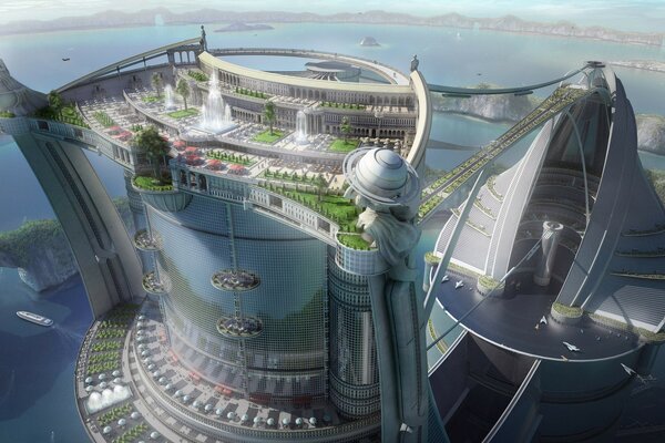 Une ville fantastique du futur