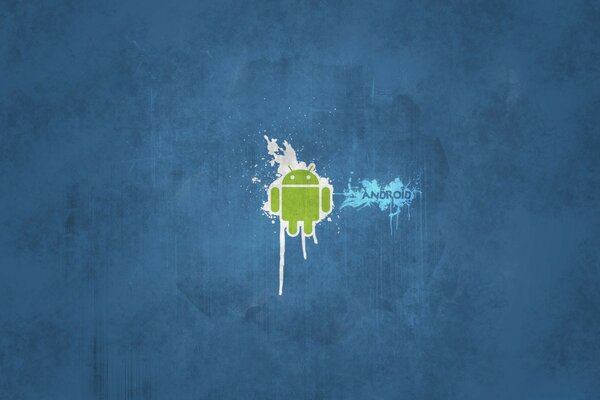 Android logo splash screen water