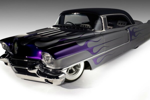 Retro car after tuning purple cool