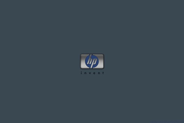 HP Computermarke grauer Hintergrund