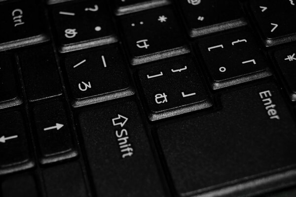 Computer keyboard in black