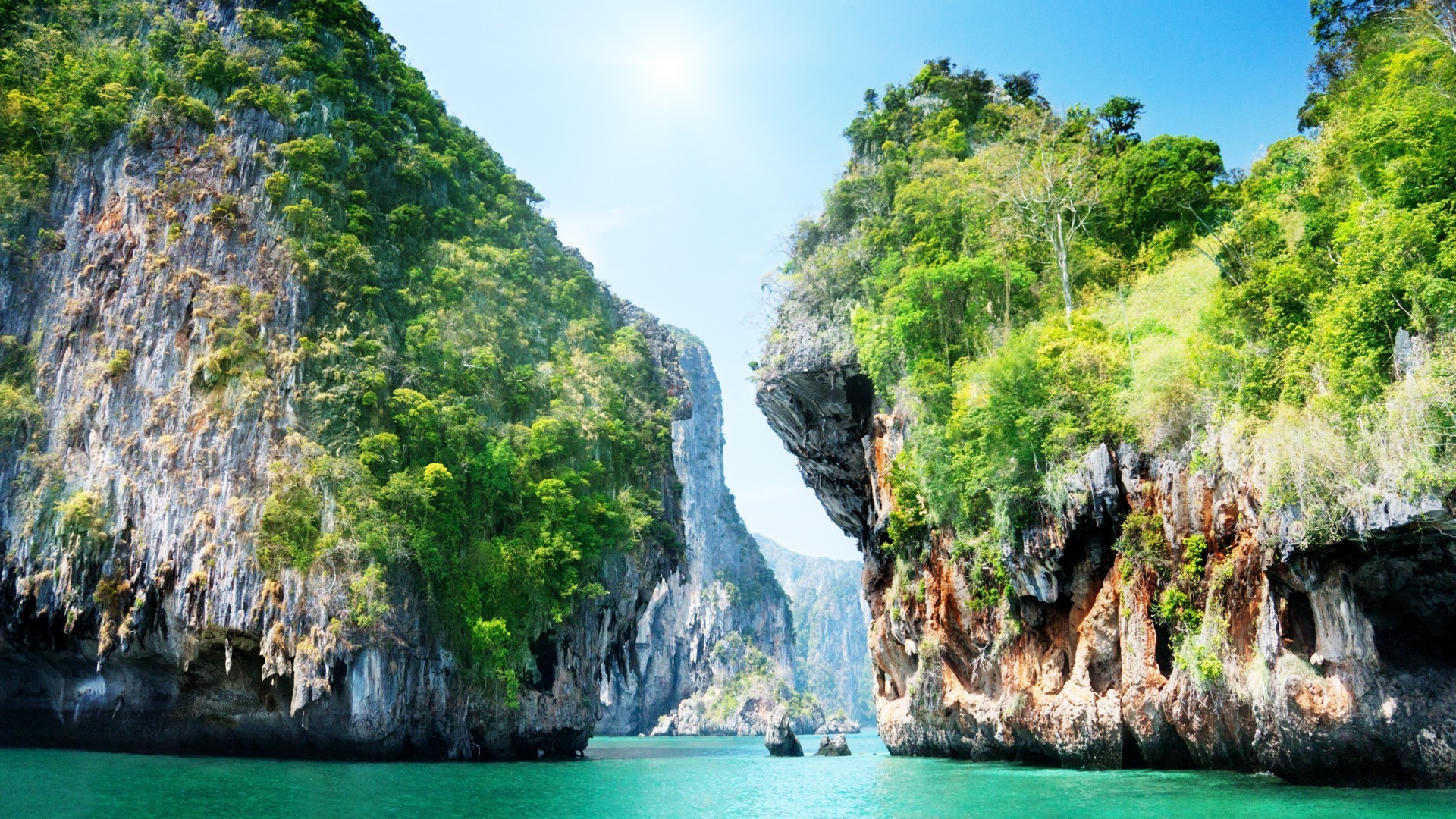 felsen felsbrocken und steine felsbrocken und steine tropisch wasser natur paradies reisen lagune urlaub dschungel schön rock landschaft insel exotisch türkis sommer landschaft baum kalkstein himmel ozean