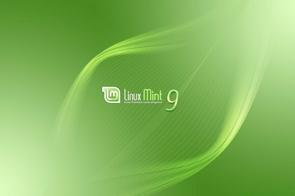 Linux green wallpaper streaks light