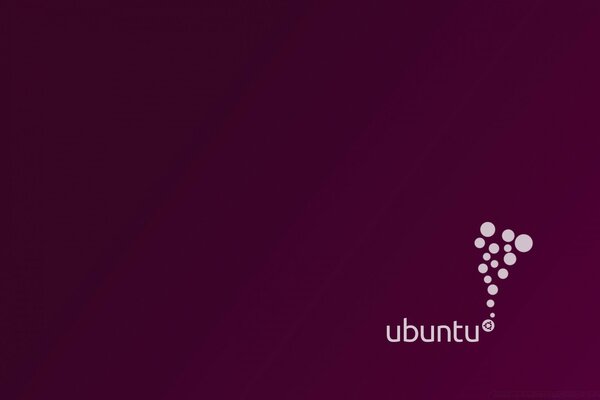 Linux-Betriebssystem, lila Hintergrund