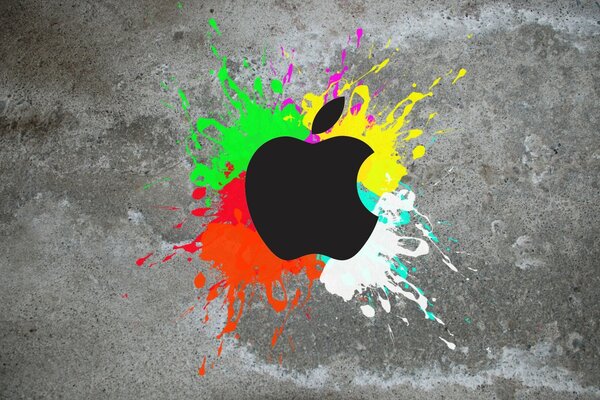 Logo Apple w stylu street graffiti