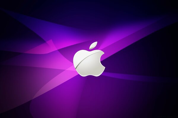 A beautiful apple on a purple background