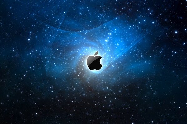 Apple-Logo in der Mitte der Galaxie