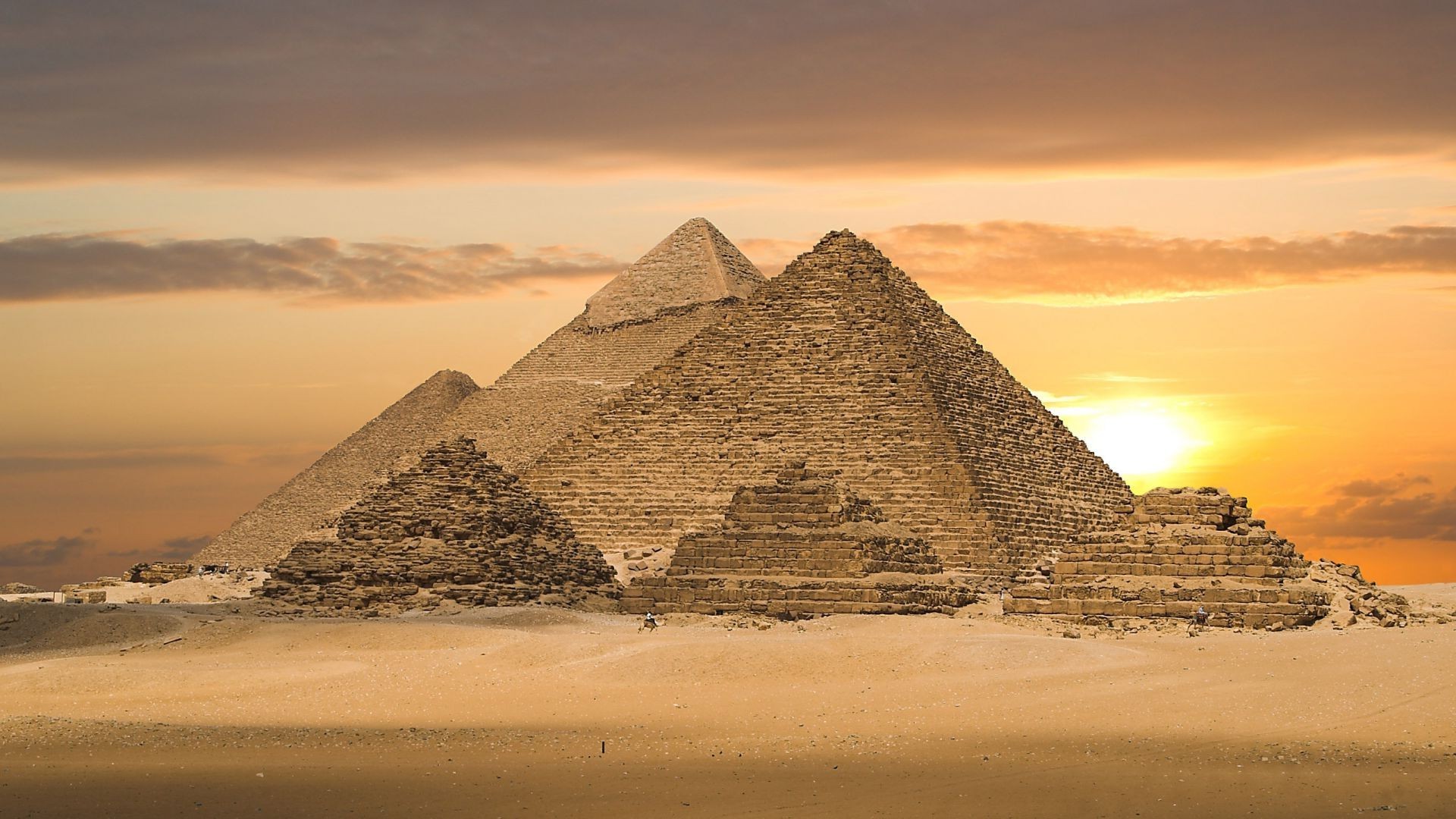 lugares famosos pirâmide deserto viagens arqueologia pôr do sol areia túmulo faraó sol amanhecer camelo ao ar livre céu