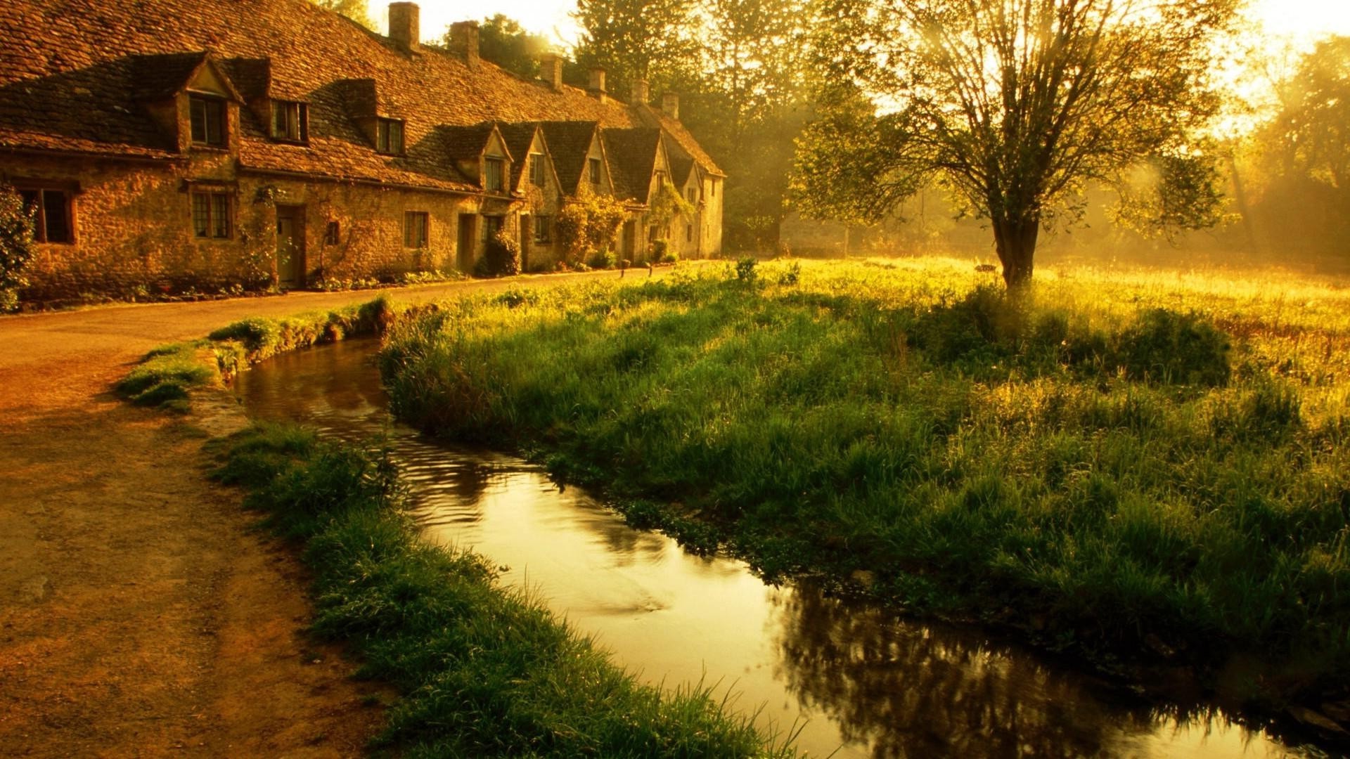 houses and cottages outdoors water nature travel tree landscape grass wood countryside