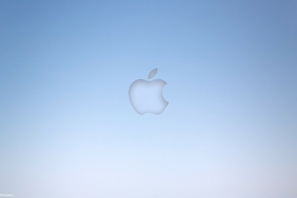 Apple on a heavenly gradient background