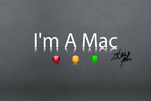 Eu sou o Mac maçãs coloridas publicidade de produtos da Apple