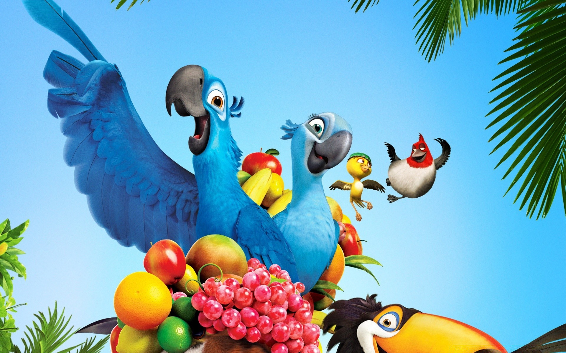 dibujos animados naturaleza pájaro árbol