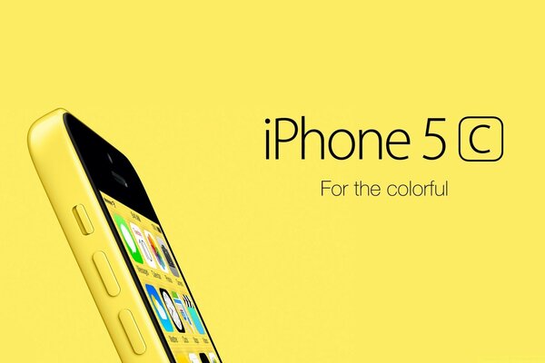 IPhone amarillo sobre fondo amarillo para negocios