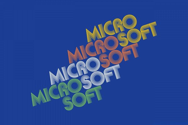 Microsoft жазуын Олимпиада-80 стилінде сәндеу