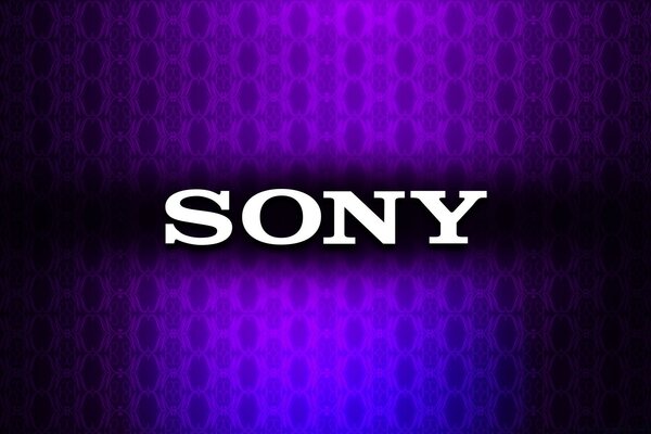 Sony, weißes Logo auf dunklem Hintergrund