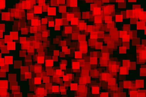 Lots of red squares on a black background