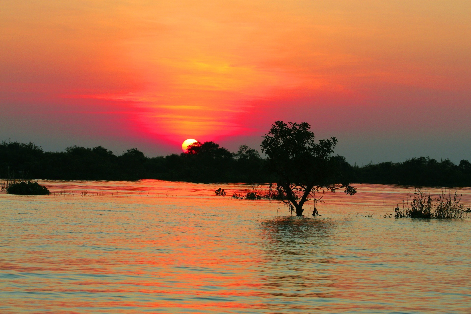 lieux célèbres eau coucher de soleil aube soir soleil lac paysage crépuscule à l extérieur nature été arbre réflexion beau temps