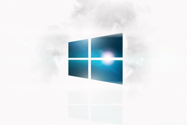 Logotipo do windows em uma névoa cinzenta