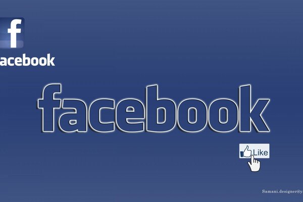 Logo Facebook sur fond bleu