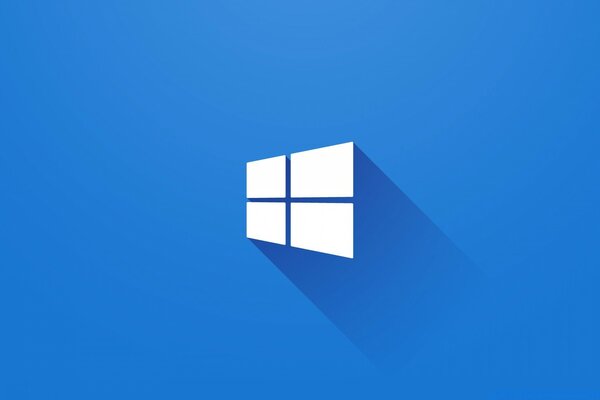 Stylized windows sign on a blue background