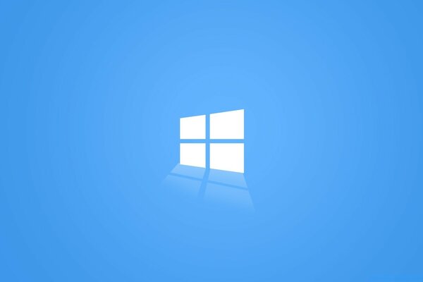 Windows-Logo auf blauem Hintergrund