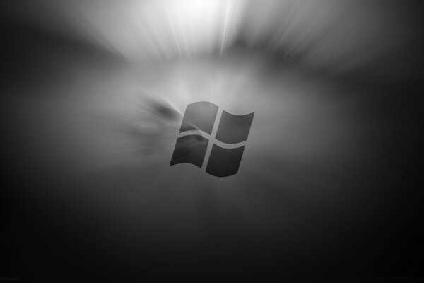 Windows logo in monochrome