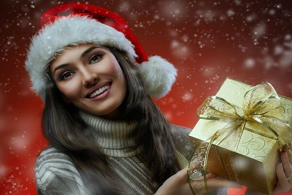 Chica con un regalo en Caperucita roja