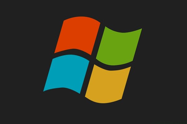 Заставка windows на черном фоне