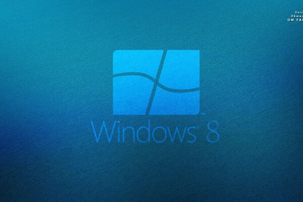 Logo Windows 8 su sfondo blu