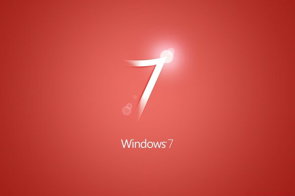 Яркая красная заставка windows