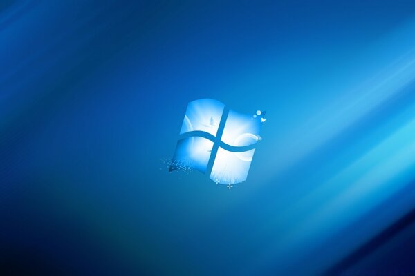 Logo Windows sur fond bleu