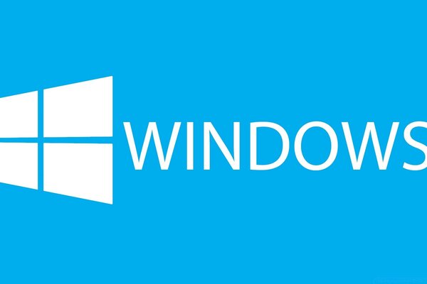 Windows-Logo auf blauem Hintergrund