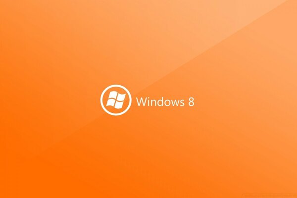 Logo Windows sur fond orange