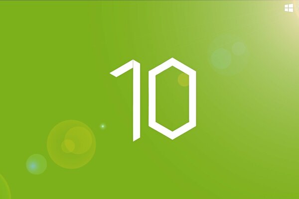 The number 10 on a green background in sunlight