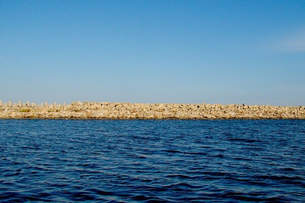 Mare e costa. Sfondo astratto