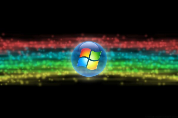 Bellissimo spettro arcobaleno di Windows