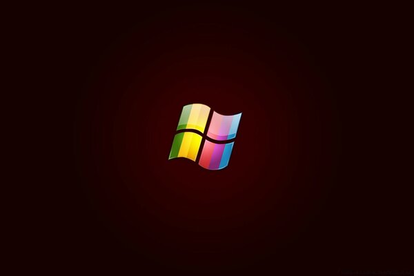 Segno di windows su sfondo nero