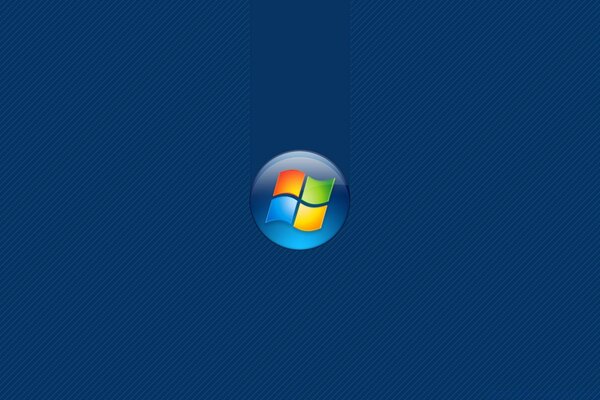 Windows en el medio de la imagen sobre un fondo azul