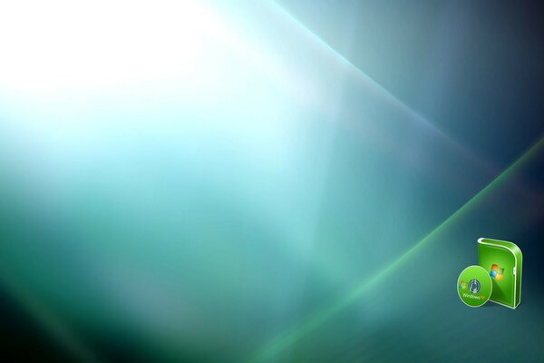 Windows. Blurred radiance. Green color