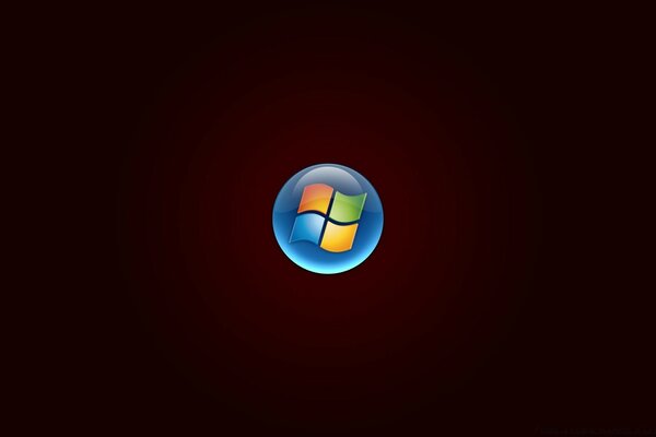 Red and black design. Blue Windows Icon