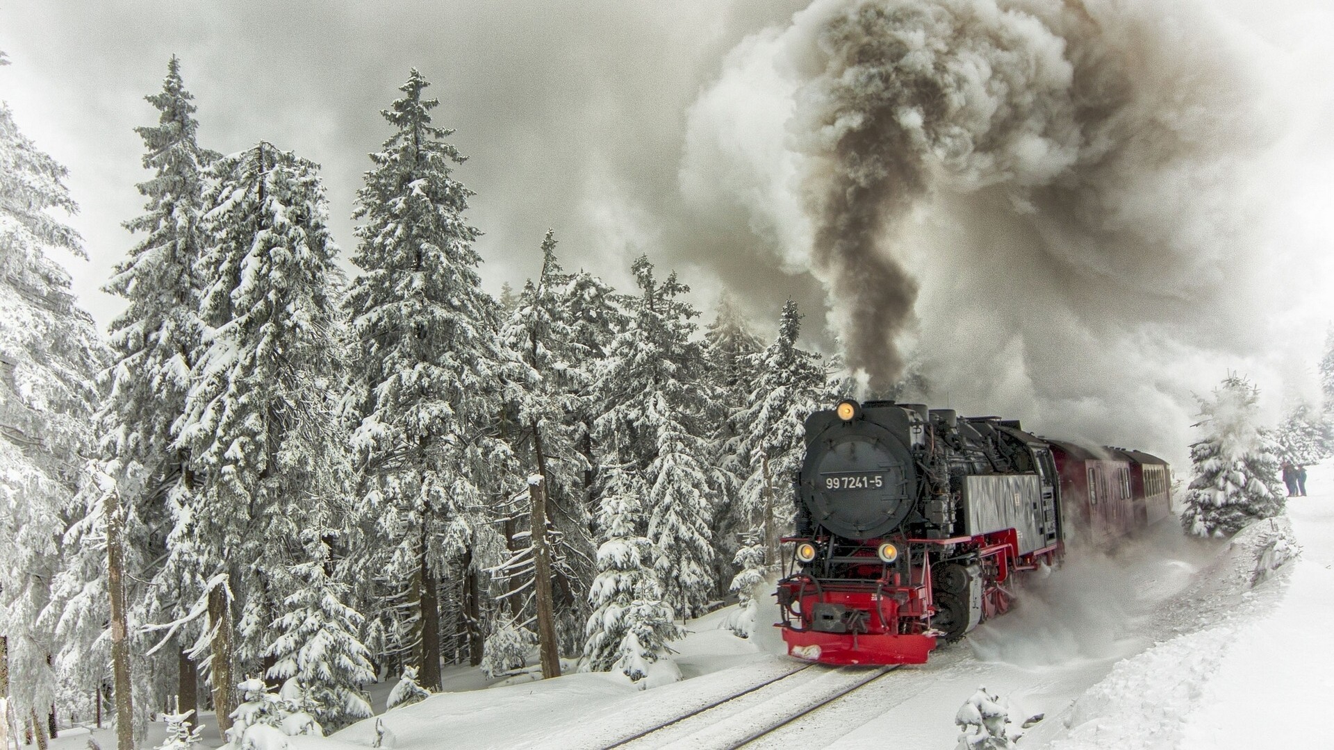 züge schnee winter kälte frost holz eis im freien weihnachten