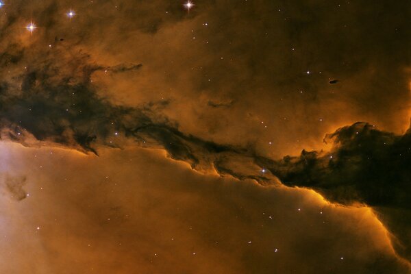 Paisagem astronômica da poeira do céu