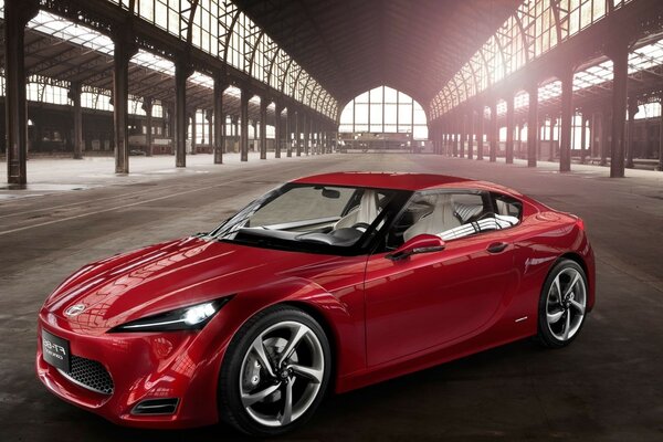 Voiture de sport rouge